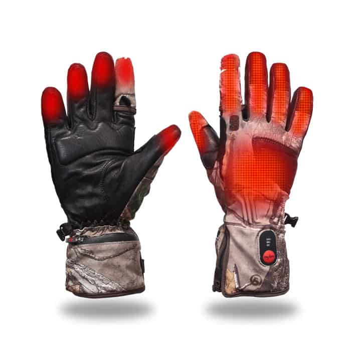 Heated shop fishing gloves