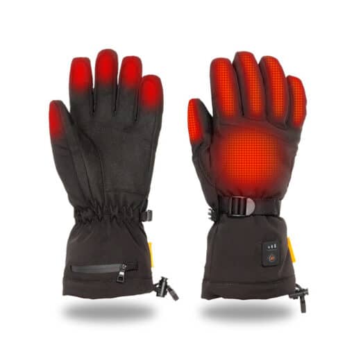 Heated ski gloves