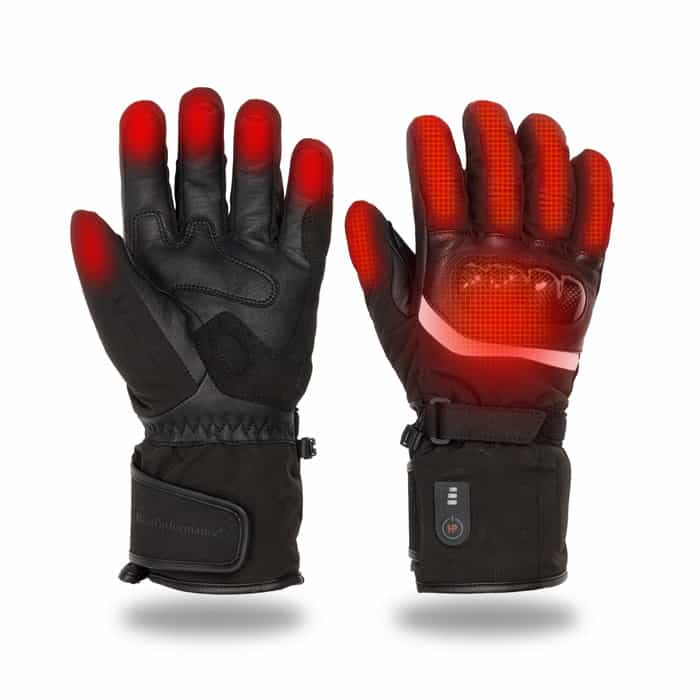 Heated motorcycle gloves