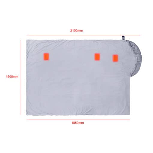 heated sleeping bag dimensions