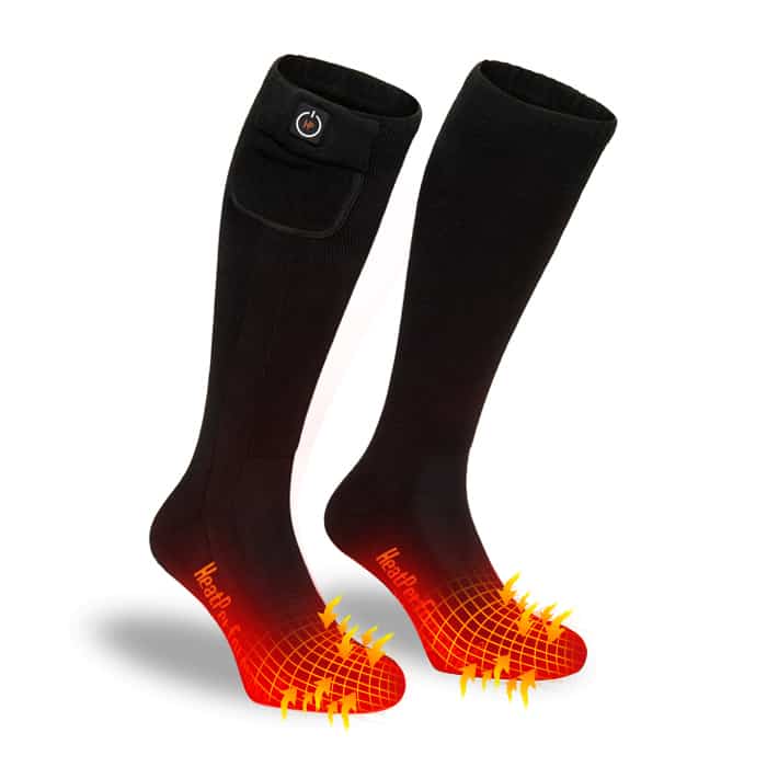 Heated Socks for Women Men Rechargeable Electric Heating Thermic Socks Hiking Motorcycle Warm Cotton Socks Foot Warmer for Bikers Upgraded Heated Socks 